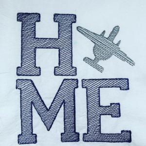 Embroidered Military Jet Kitchen Towel: Aviation Decor, Pilot Gift