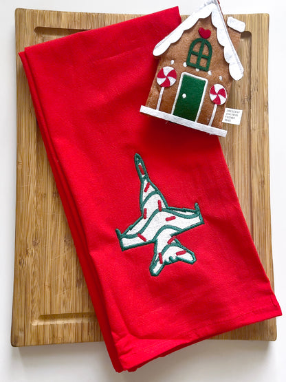 Jet Cake Christmas Tea Towel