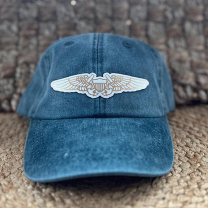 Naval Aviator Wing Hat: Leather Patch Richardson Trucker Cap