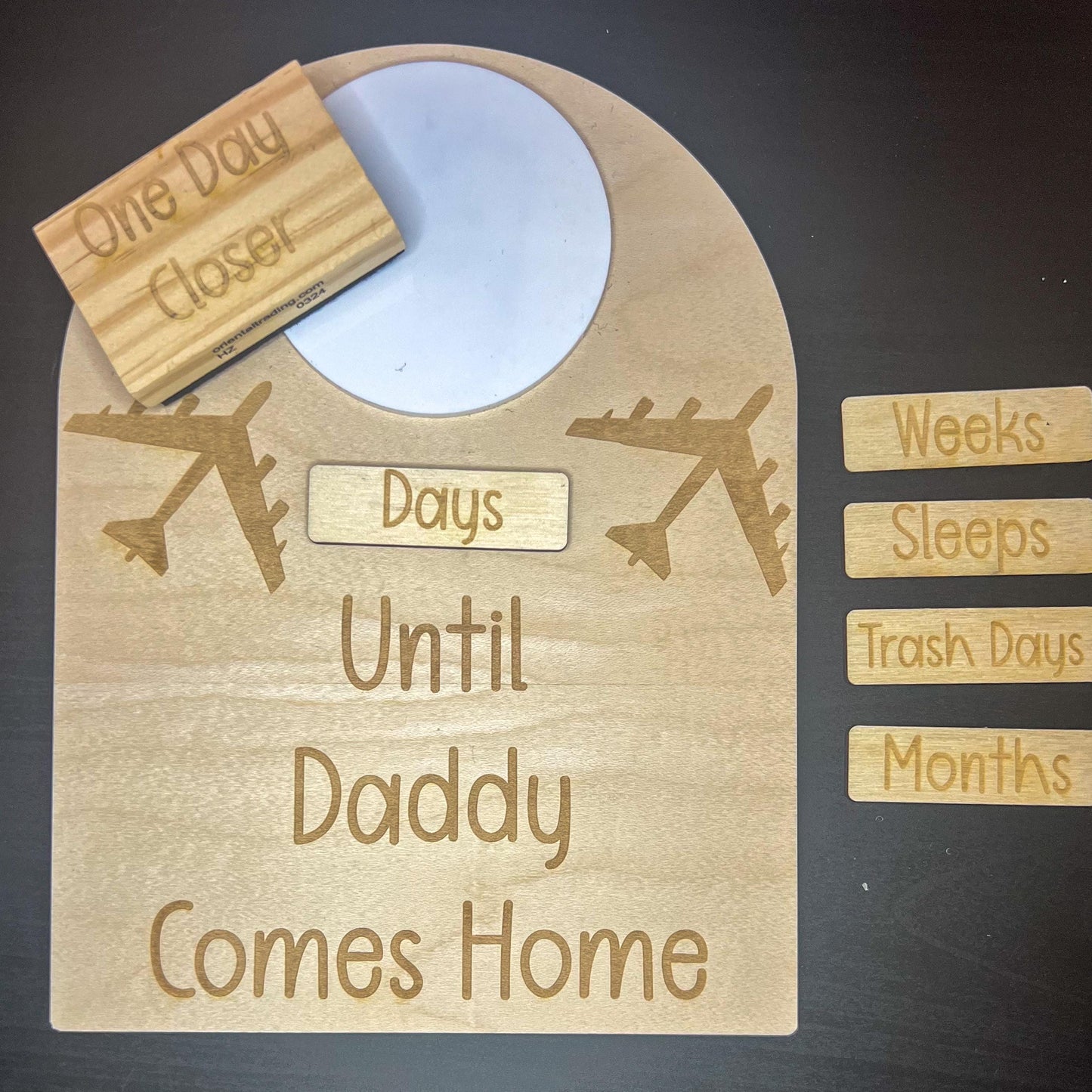 Personalized Military Deployment Countdown: Wooden Homecoming Tracker