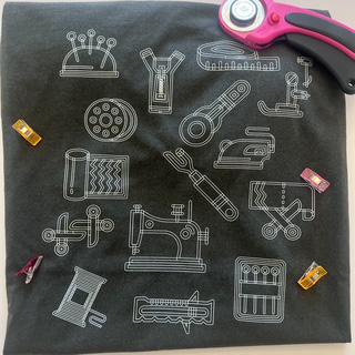Sewing Icon T-Shirt: Comfort Colors Cotton Tee, Sewing Lover Gift