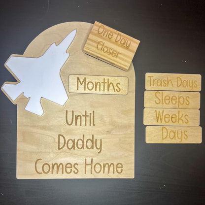 Personalized Military Deployment Countdown: Wooden Homecoming Tracker
