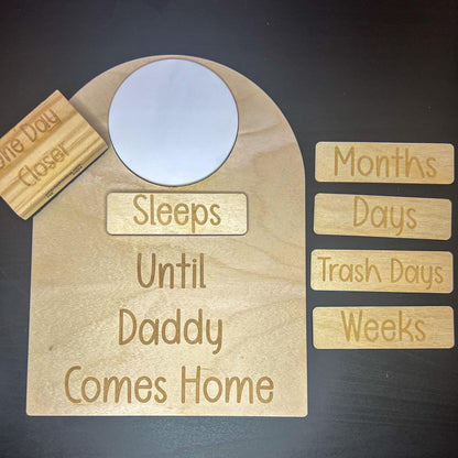 Personalized Military Deployment Countdown: Wooden Homecoming Tracker