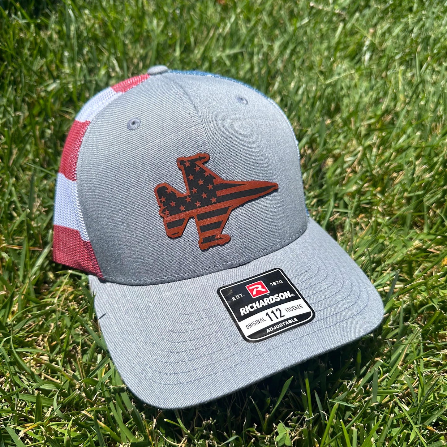 Fighter Jet Patch Hat: Patriotic Military Aircraft Cap