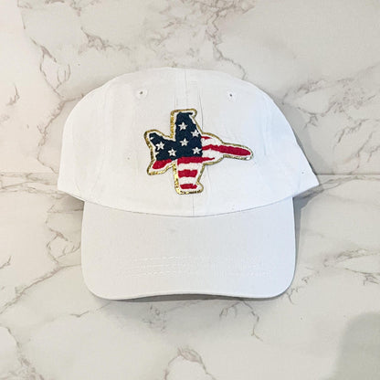 F18 Fighter Jet Hat: 4th of July Patriotic Chenille Patch