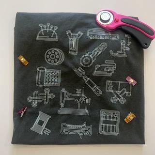 Sewing Icon T-Shirt: Comfort Colors Cotton Tee, Sewing Lover Gift