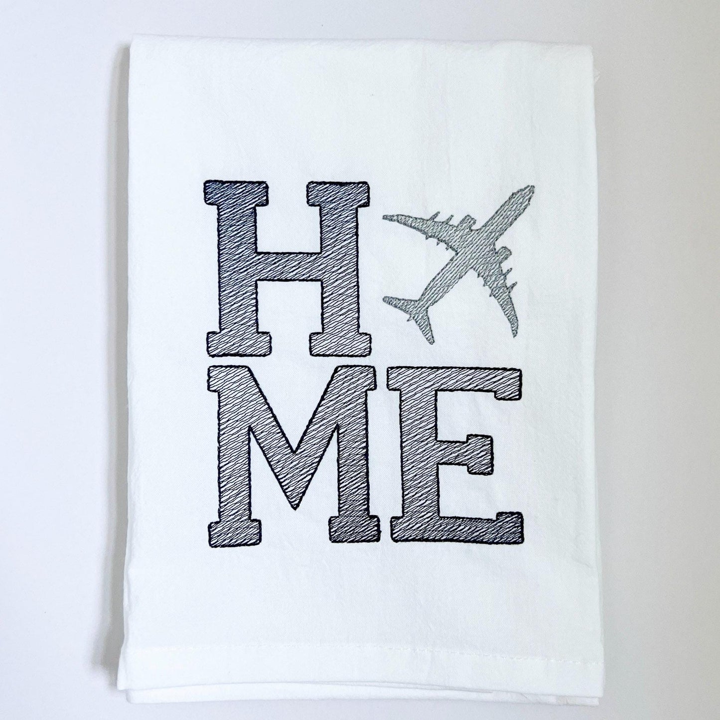 Embroidered Military Jet Kitchen Towel: Aviation Decor, Pilot Gift