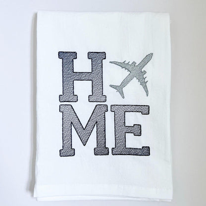Embroidered Military Jet Kitchen Towel: Aviation Decor, Pilot Gift