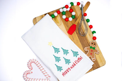 Embroidered Fighter Jet Christmas Towel: Aviation Holiday Decor