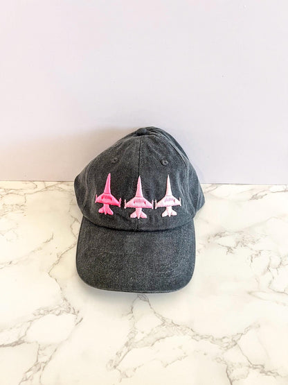 F16 Jet Embroidered Hat, F16 Puff Embroidery, F16 Hat, Fighter Jet Hat, Tri Color, Ombre Jet, Viper hat, Falcon Hat