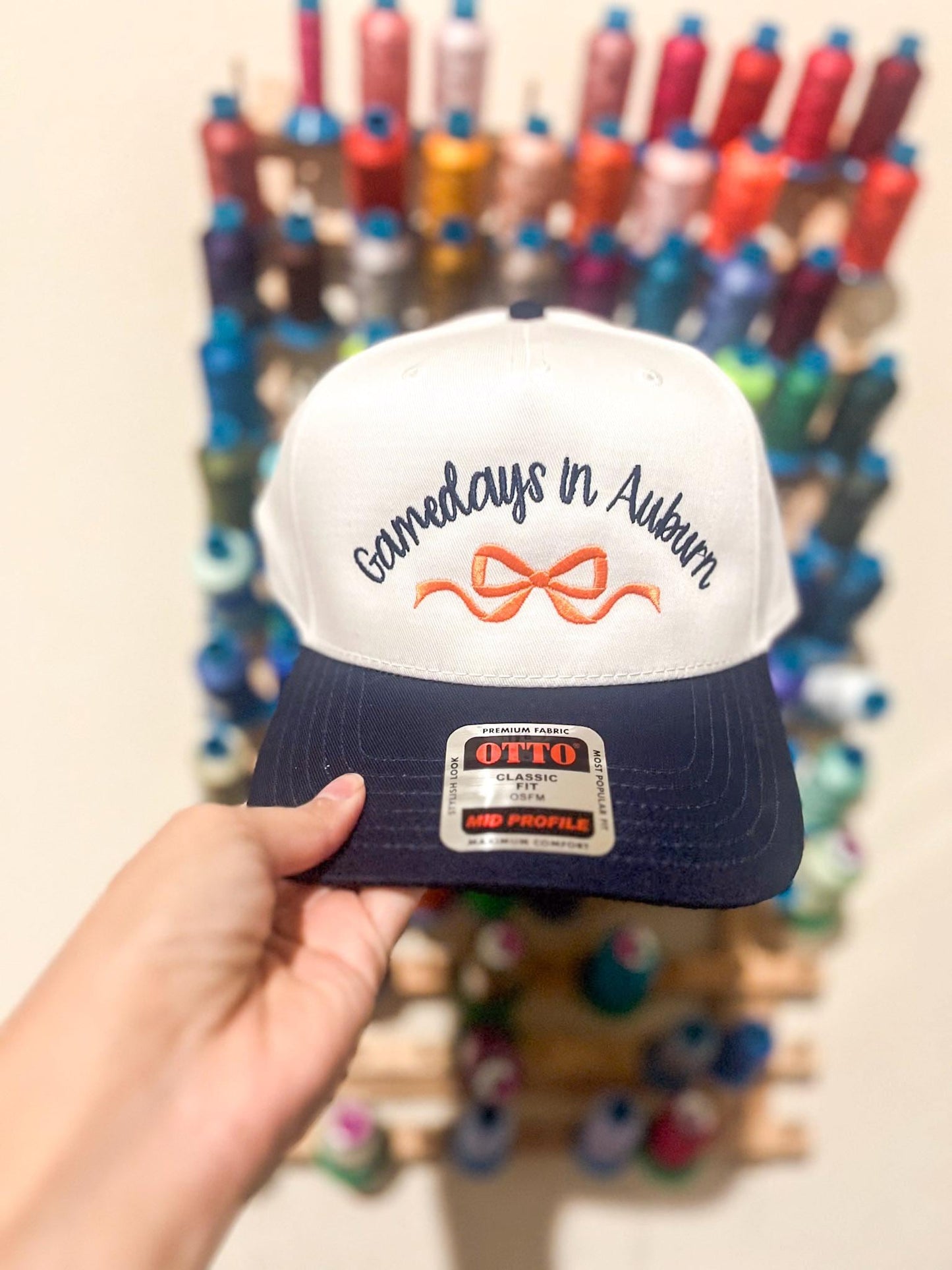 Custom Embroidered Gameday Trucker Hat: Personalized City & Team Colors