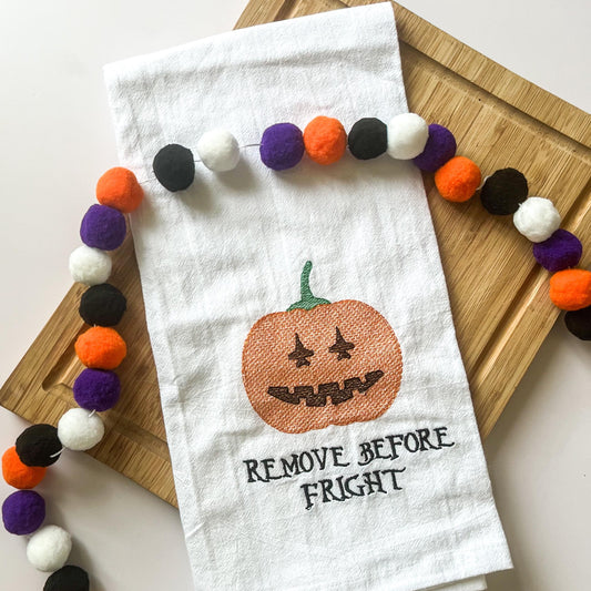 Aircraft Jack-O’-Lantern Towel - Pilot pumpkin face hand towel