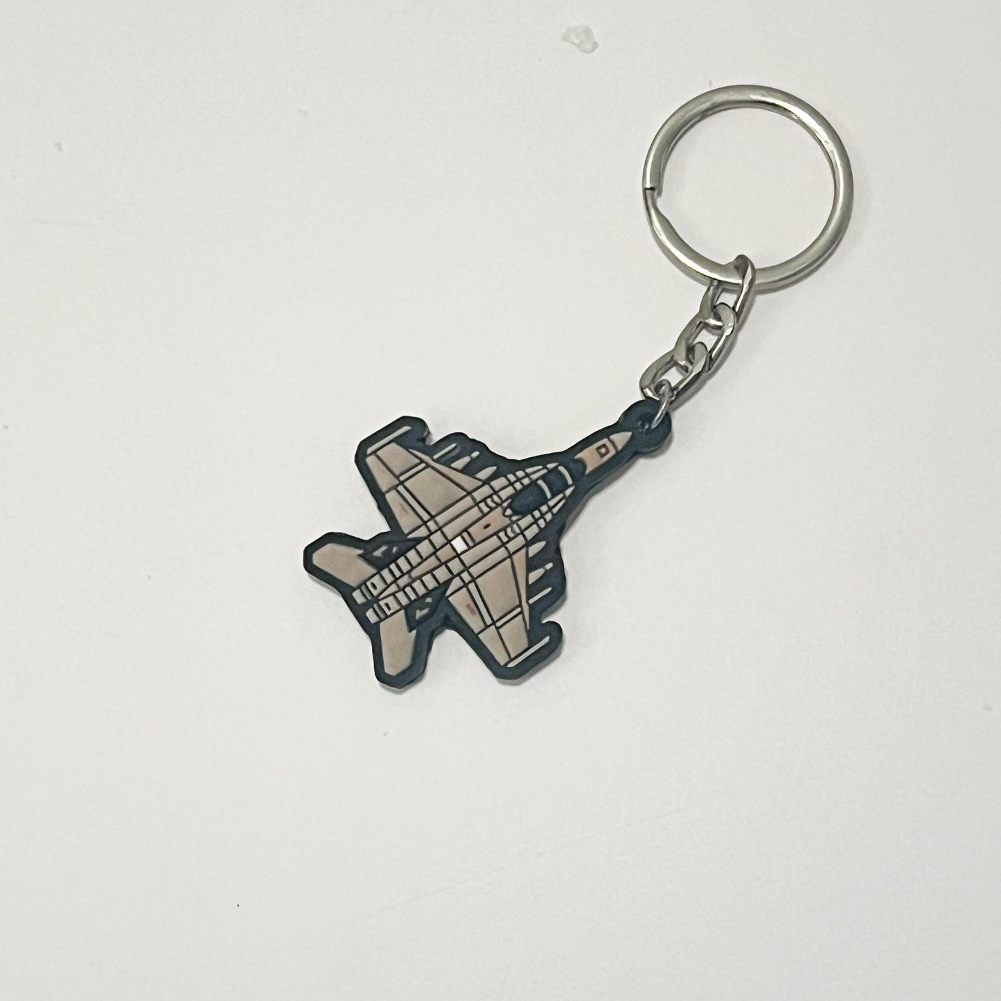 Fighter Jet Keychain: Pilot Aviation Gift, Durable PVC Design
