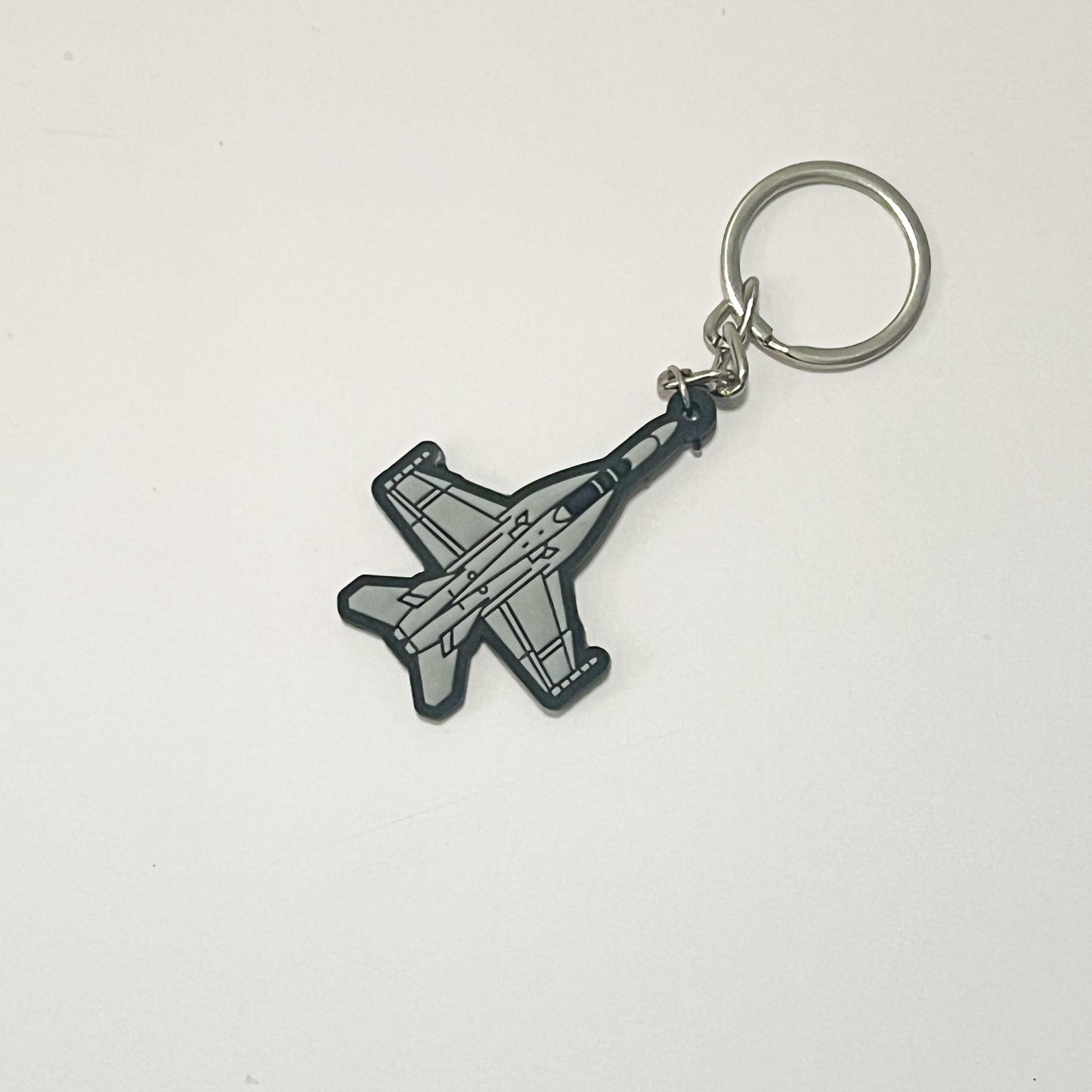 Fighter Jet Keychain: Pilot Aviation Gift, Durable PVC Design