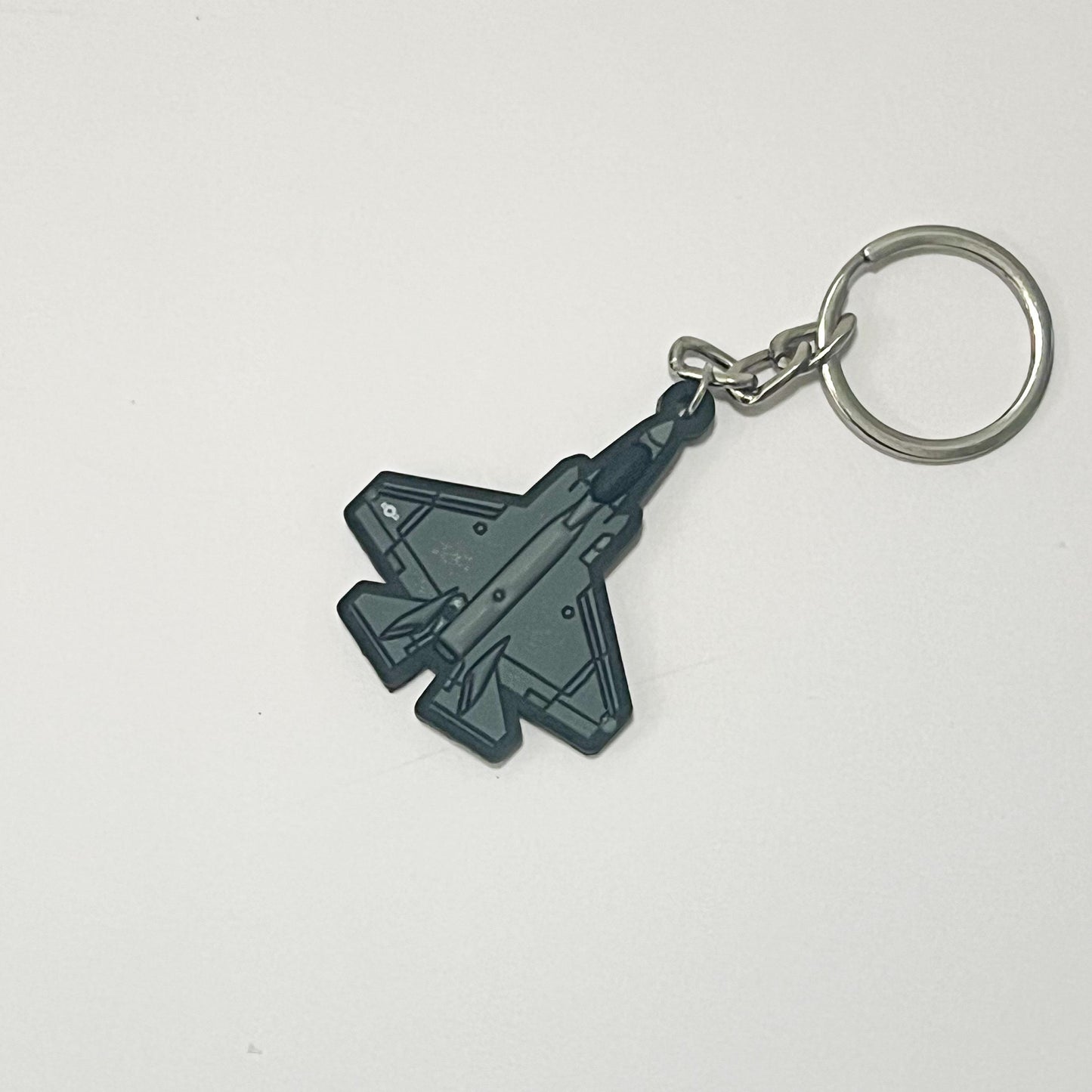 Fighter Jet Keychain: Pilot Aviation Gift, Durable PVC Design