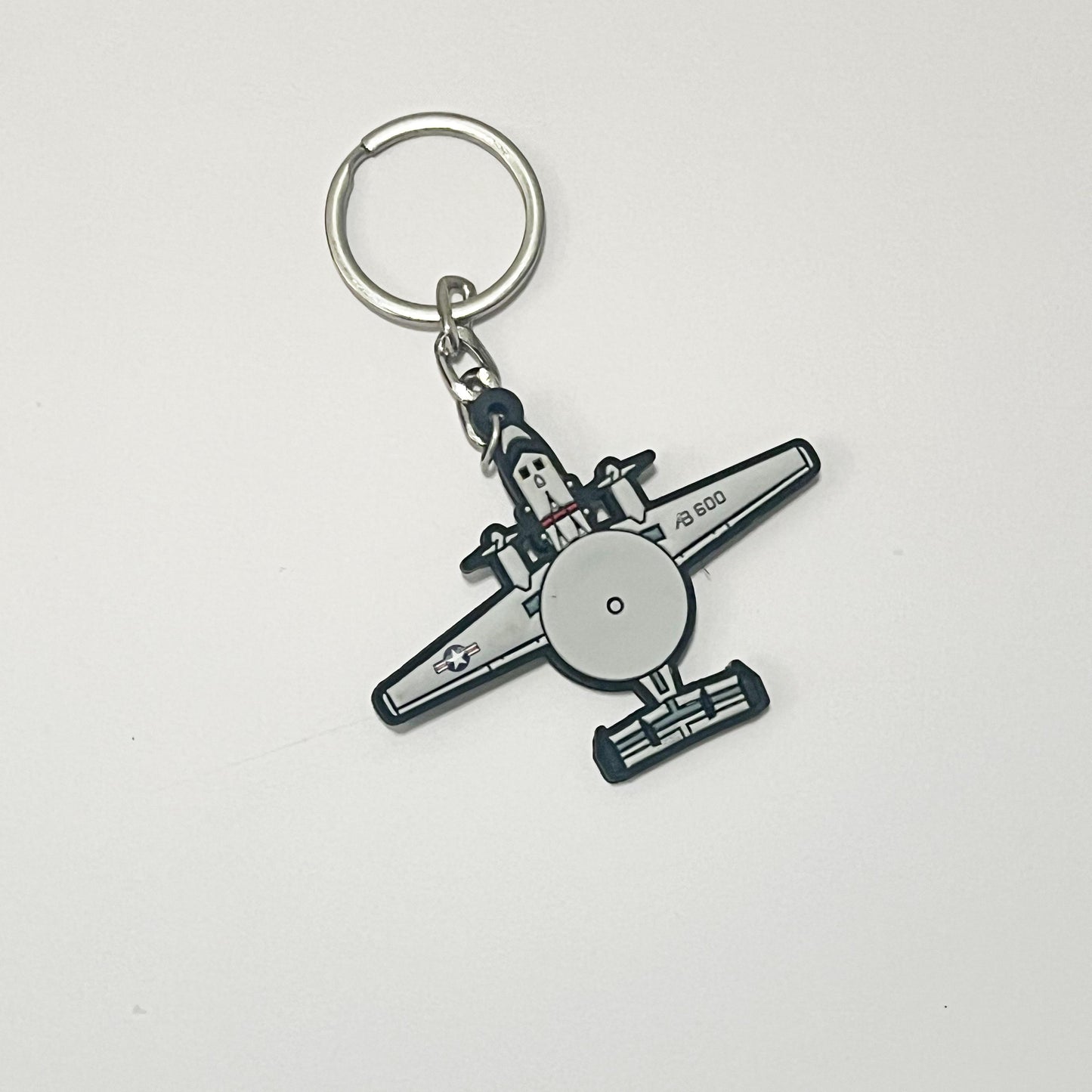 Fighter Jet Keychain: Pilot Aviation Gift, Durable PVC Design