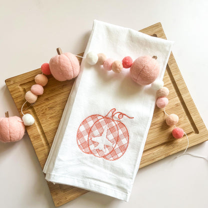 Embroidered Jet Pumpkin Flour Sack Towel: Military Aviation Gift