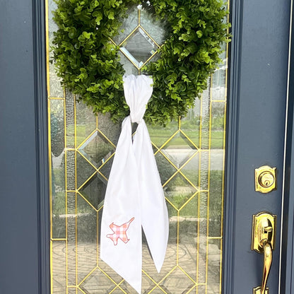 Embroidered Airplane Wreath Sash: Aviation Door Decor