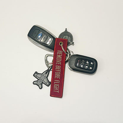 Fighter Jet Keychain: Pilot Aviation Gift, Durable PVC Design